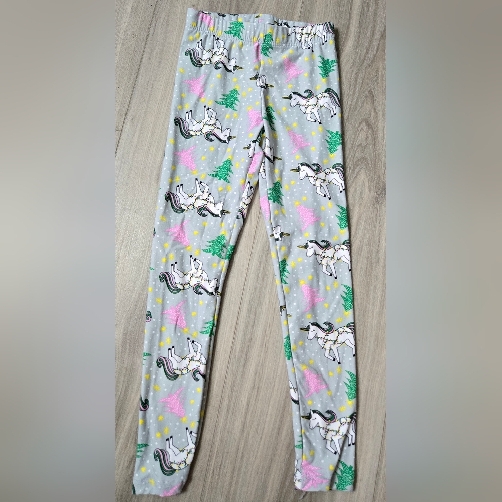 Girls Holiday Unicorn Leggings